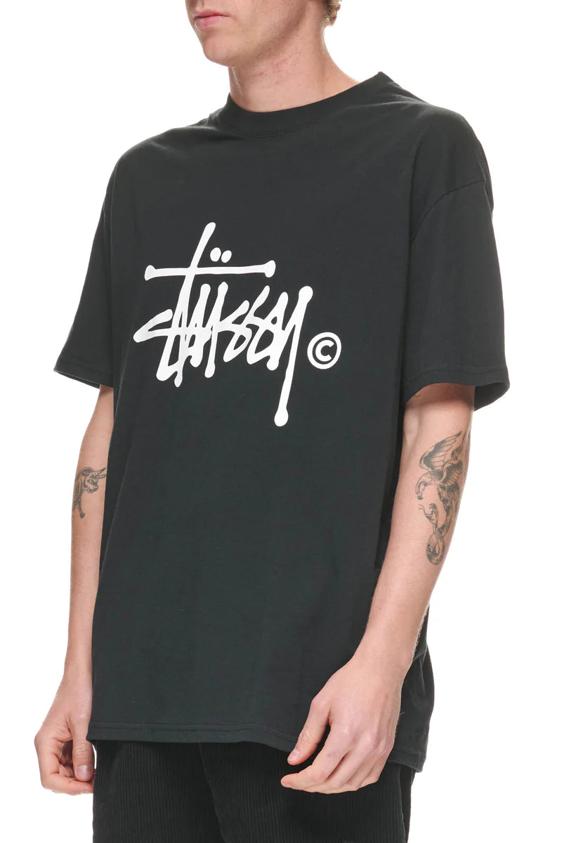 Stussy Solid Graffiti C SS Tee Black – Stencil