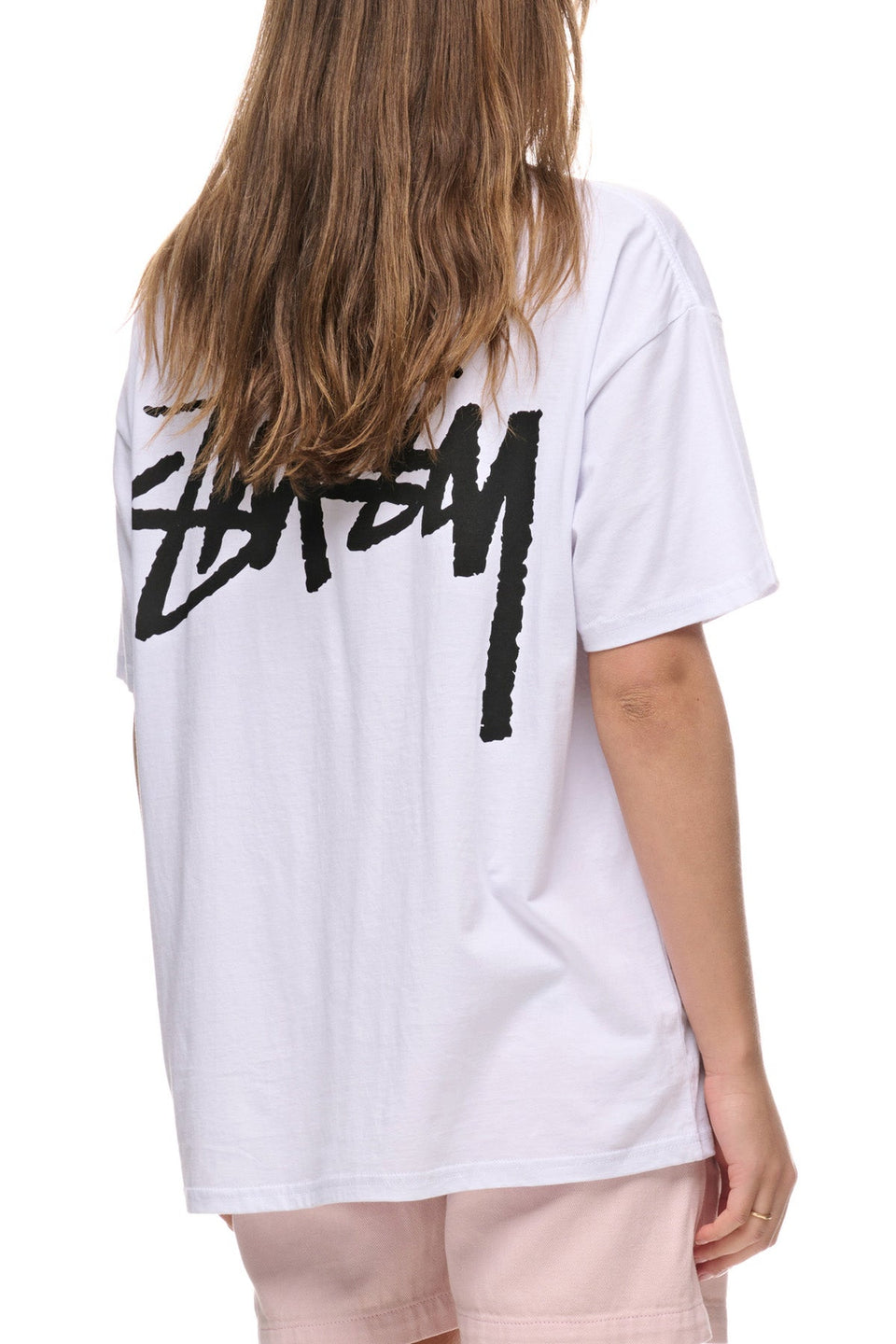 Stussy Bigger Stock Relaxed Tee - White