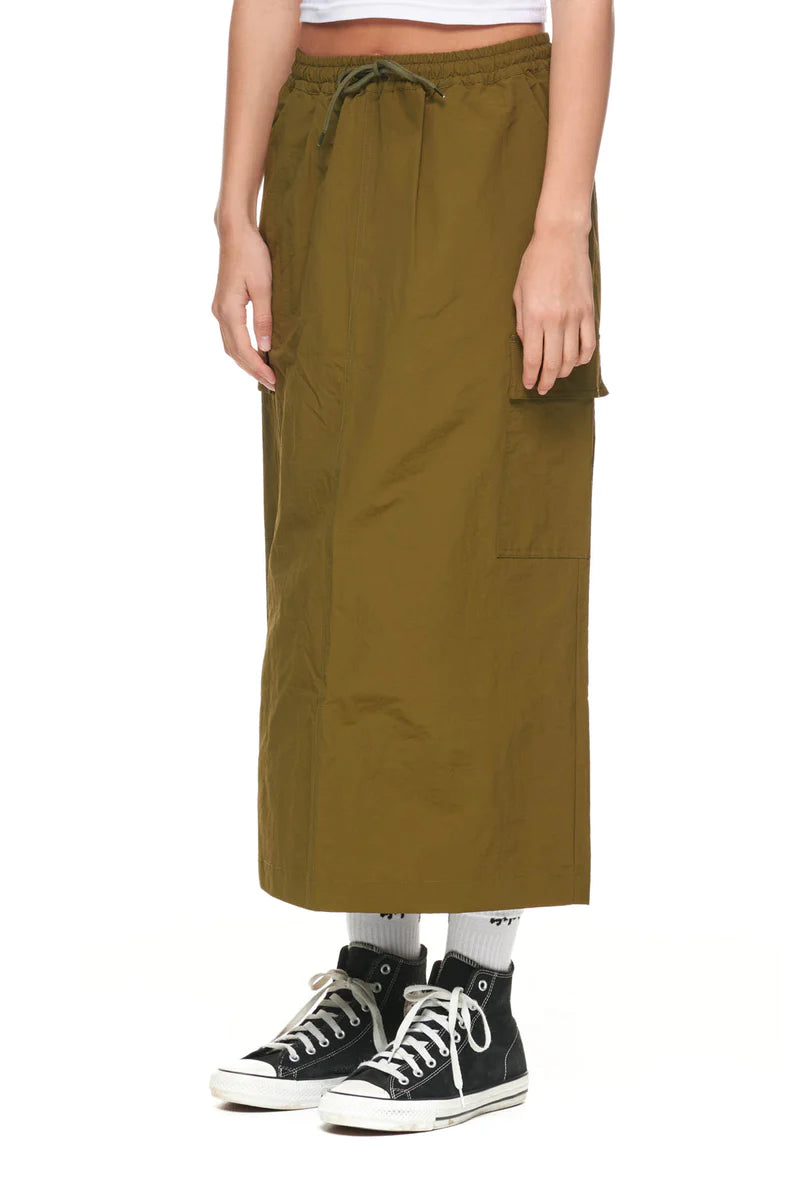 Stussy Nylon Cargo Mini Skirt Flight Green