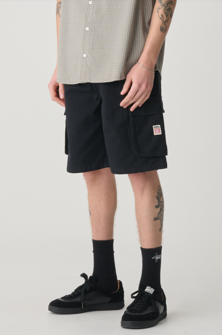 S-Double Cargo Workshort - Black