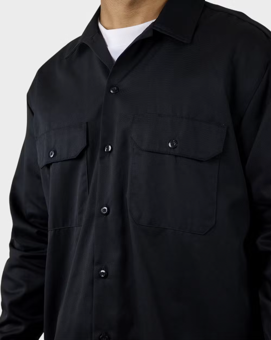 Dickies 574 Relaxed Fit L/S Work Shirt - Black