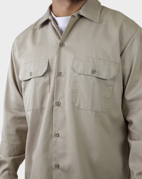 Dickies 574 Relaxed Fit L/S Work Shirt - Khaki