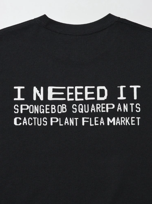 Uniqlo SpongeBob SquarePants Cactus Plant Flea Market UT Graphic T-Shirt - Black