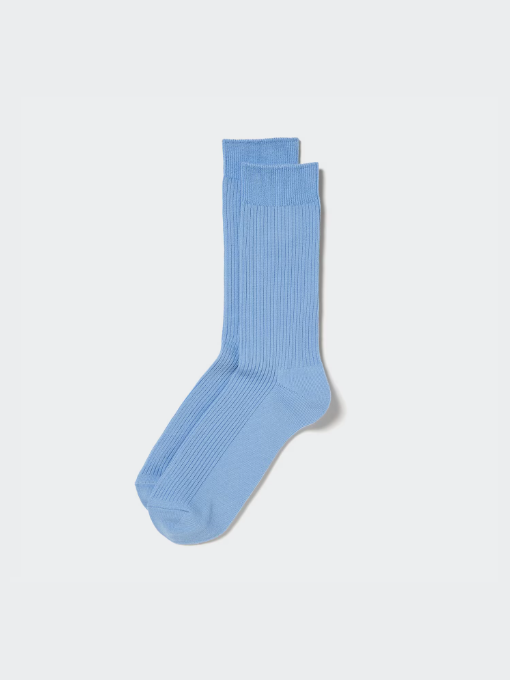 Uniqlo Colorful 50 Sock - 84 Sky Blue - Stencil