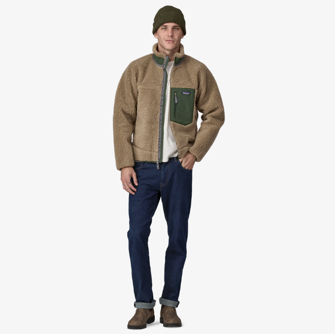 Patagonia Men's Classic Retro-X Jacket - Seabird Grey - Stencil