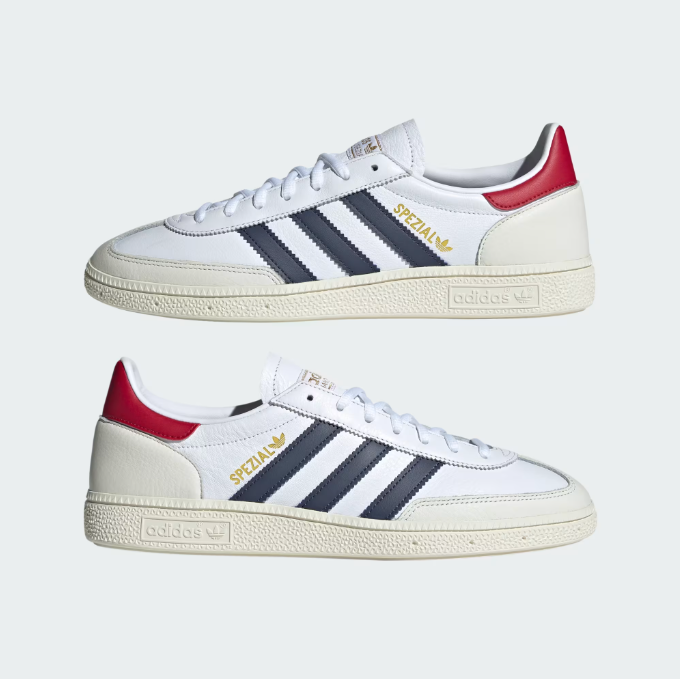 Adidas Handball Spezial - Cloud White / Shadow Navy / Team Victory Red - Stencil