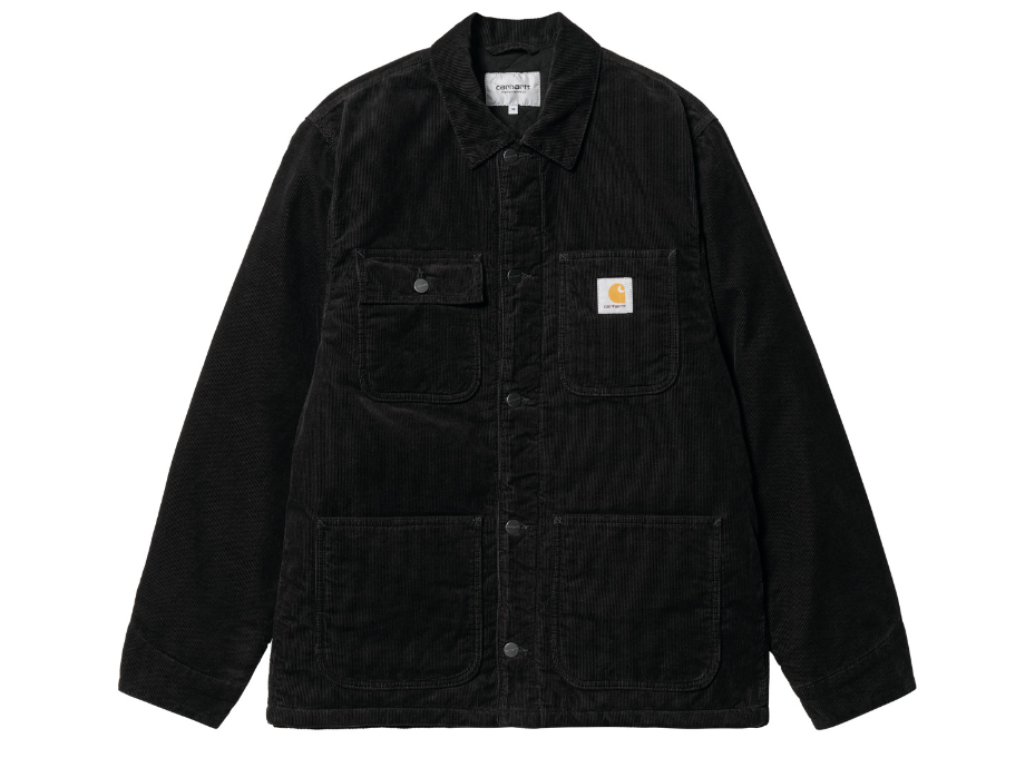 Carhartt Michigan Corduroy Coat Black Rinsed