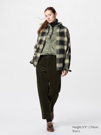 Uniqlo Flannel Checked Shirt - 53 Green