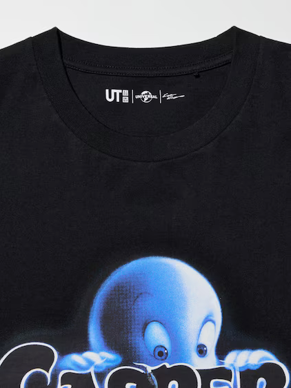 Uniqlo Universal Movies UT Graphic T-Shirt Casper - 09 Black - Stencil