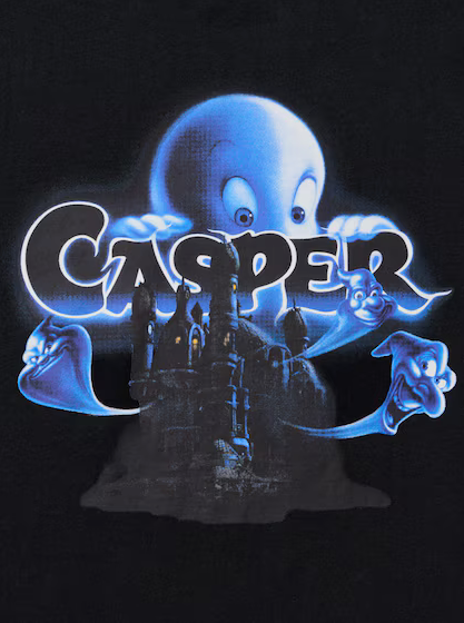 Uniqlo Universal Movies UT Graphic T-Shirt Casper - 09 Black - Stencil
