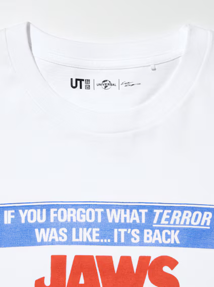 Uniqlo Universal Movies UT Graphic T-Shirt Jaws - 00 White
