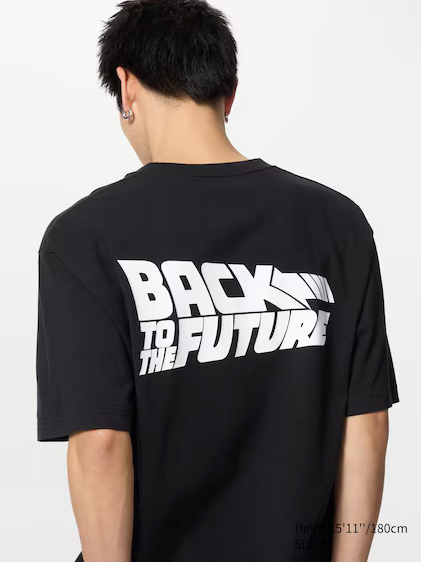 Uniqlo Universal Movies UT Graphic T-Shirt Back to the Future - 09 Black