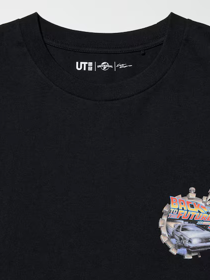Uniqlo Universal Movies UT Graphic T-Shirt Back to the Future - 09 Black