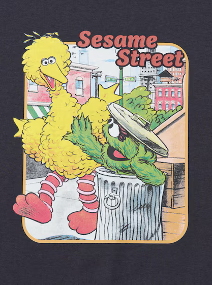 Uniqlo Sesame Street Short Sleeve UT - 08 Dark Grey - Stencil