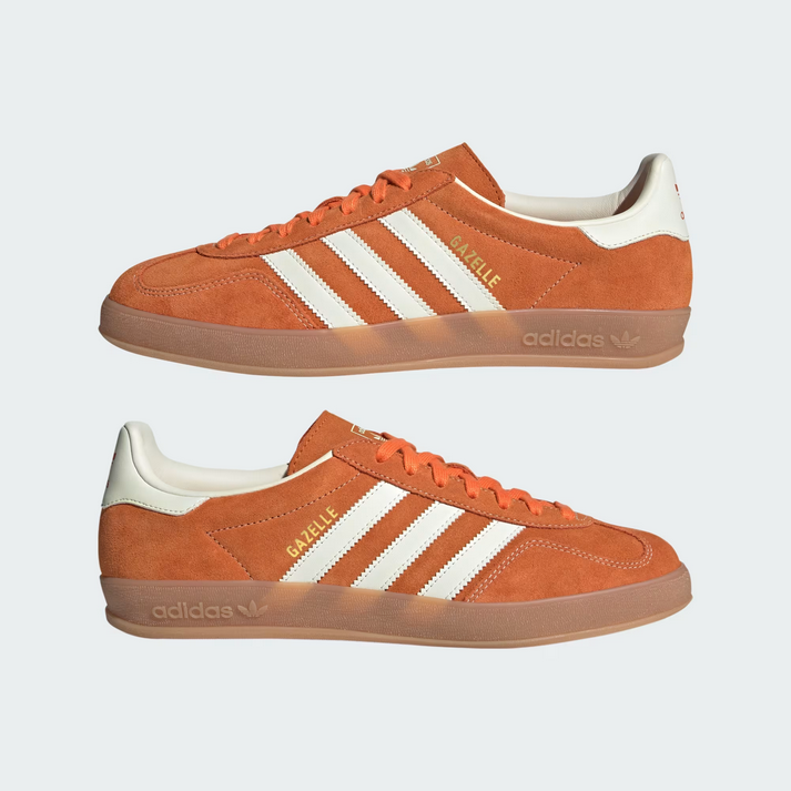 Adidas Gazelle Indoor - Orange / Off White / Gold Metallic