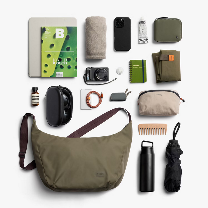 Bellroy Laneway Crescent Bag 12L - Sea Kelp - Stencil