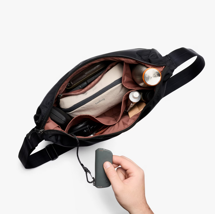 Bellroy Laneway Crescent Bag 7L - Black - Stencil