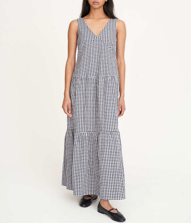 Huffer Catalina Freida Maxidress - Navy/Chalk - Stencil