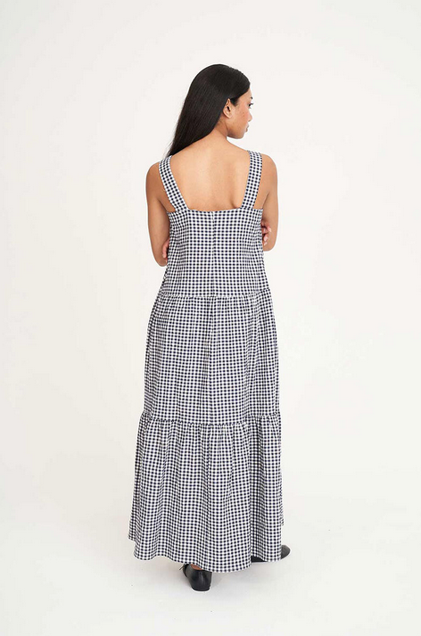 Huffer Catalina Freida Maxidress - Navy/Chalk - Stencil