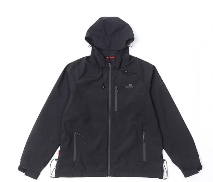 Troveast Gorpcore Outdoor Jacket Windproof Forstey Series Black Sport - Black
