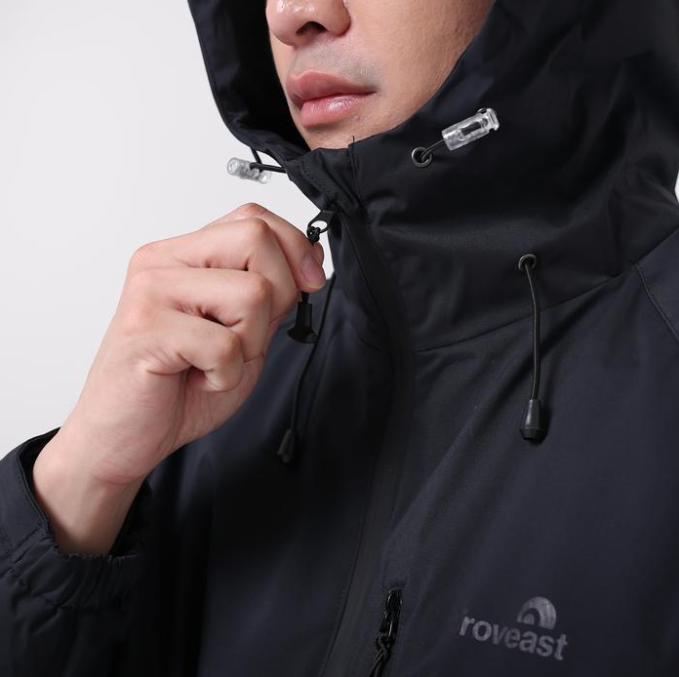 Troveast Gorpcore Outdoor Jacket Windproof Forstey Series Black Sport - Black