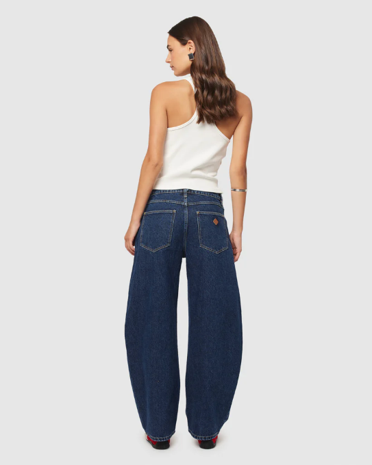Abrand 95 Mid Barrel Jean Tara - Dark Blue
