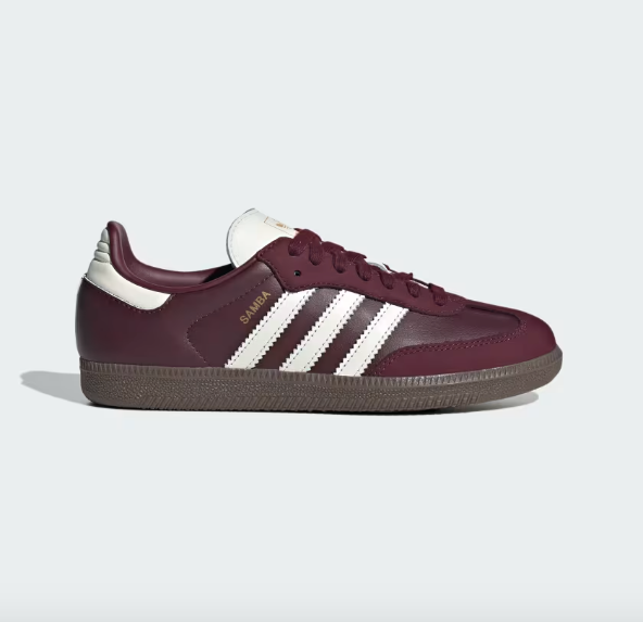 Adidas Women's Samba OG - Maroon / Off White / Gum - Stencil