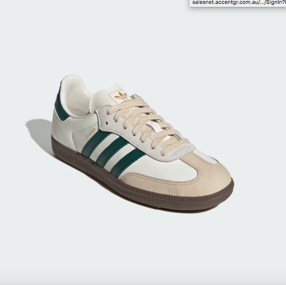 Adidas Women's Samba OG - Off White / Collegiate Green / Sand Strata
