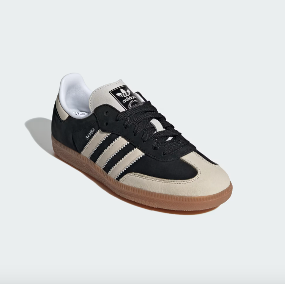 Adidas Samba OG W - Core Black / Wonder White / Silver Metallic - Stencil
