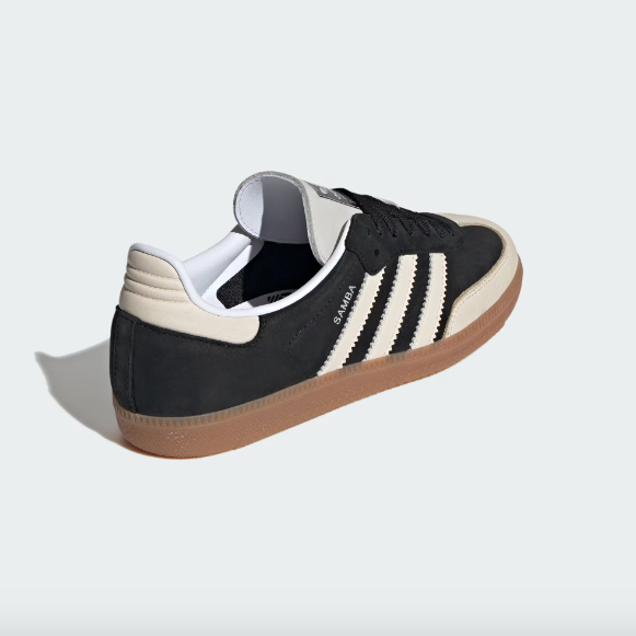 Adidas Samba OG W - Core Black / Wonder White / Silver Metallic - Stencil