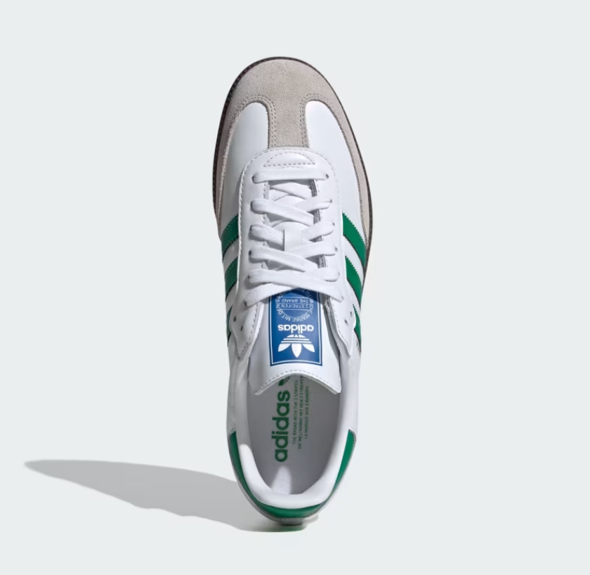 Adidas Samba OG - Cloud White / Green / Gum - Stencil