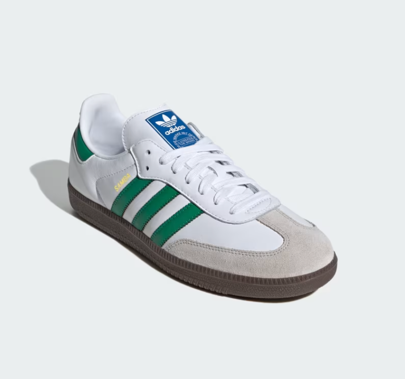 Adidas Samba OG - Cloud White / Green / Gum - Stencil