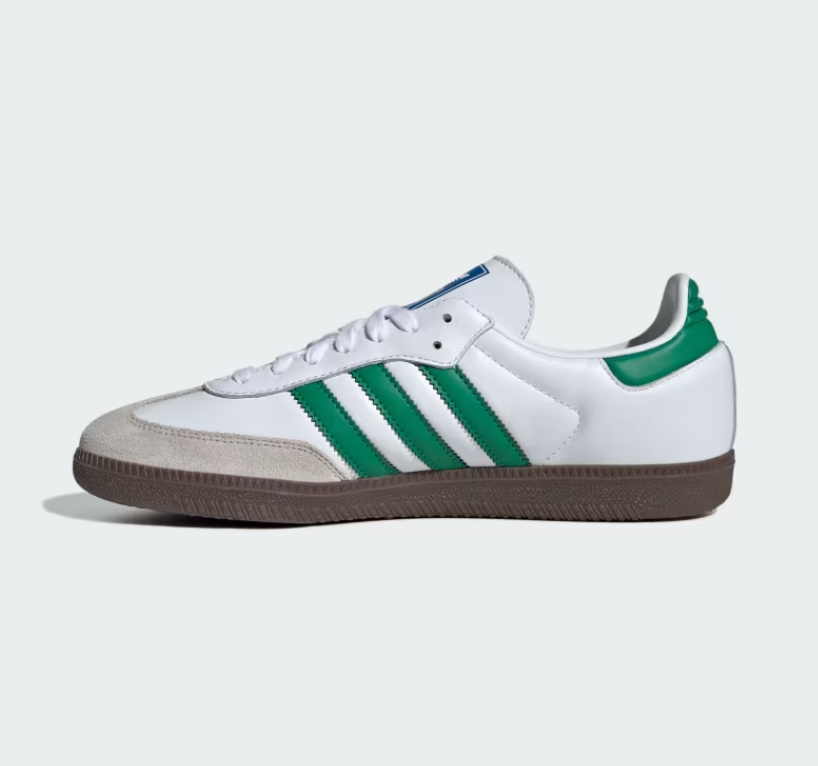 Adidas Samba OG - Cloud White / Green / Gum - Stencil