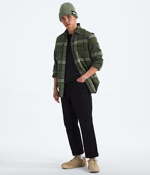 The North Face Arroyo Flannel Shirt - New Taupe Green Macro Small Plaid