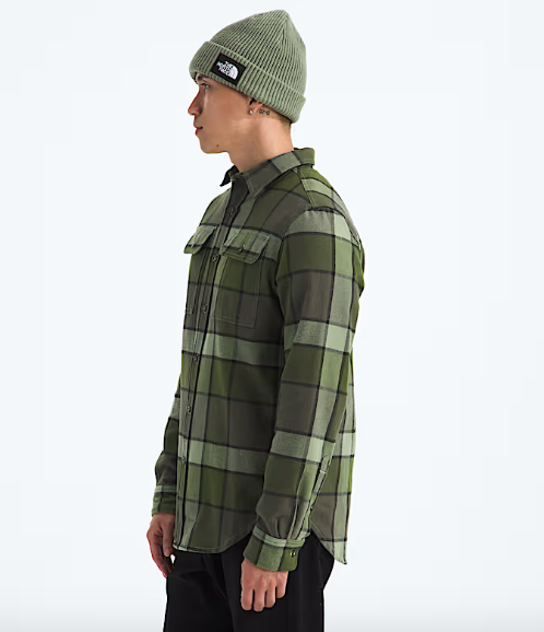 The North Face Arroyo Flannel Shirt - New Taupe Green Macro Small Plaid