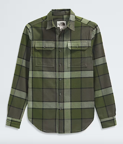 The North Face Arroyo Flannel Shirt - New Taupe Green Macro Small Plaid