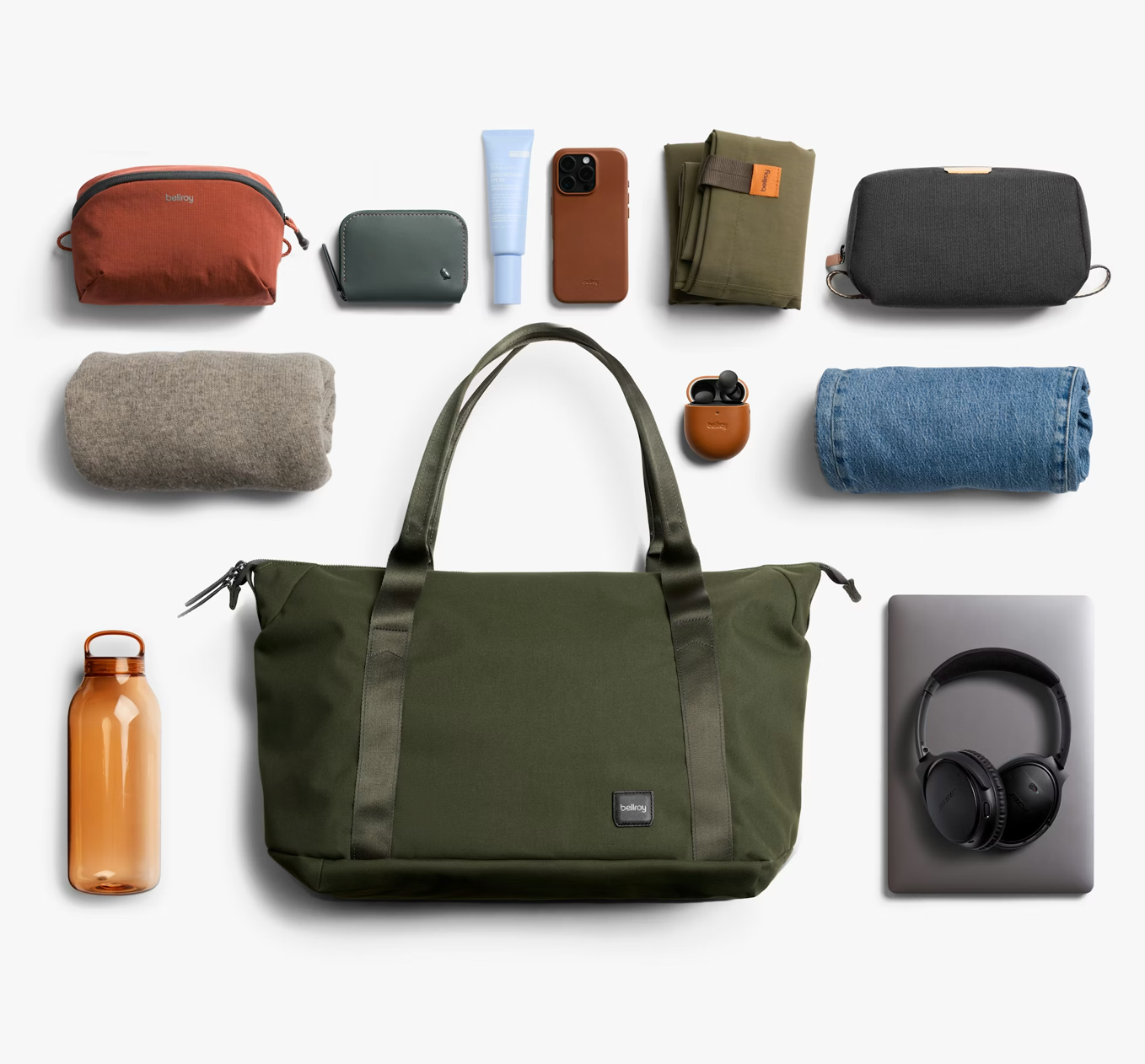 Bellroy Classic Getaway Bag - Olive - Stencil