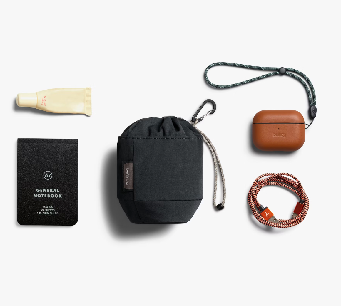 Bellroy Cinch Pouch - Black - Stencil