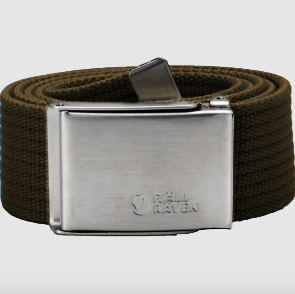 Fjallraven Canvas Belt - 633 Dark Olive - Stencil