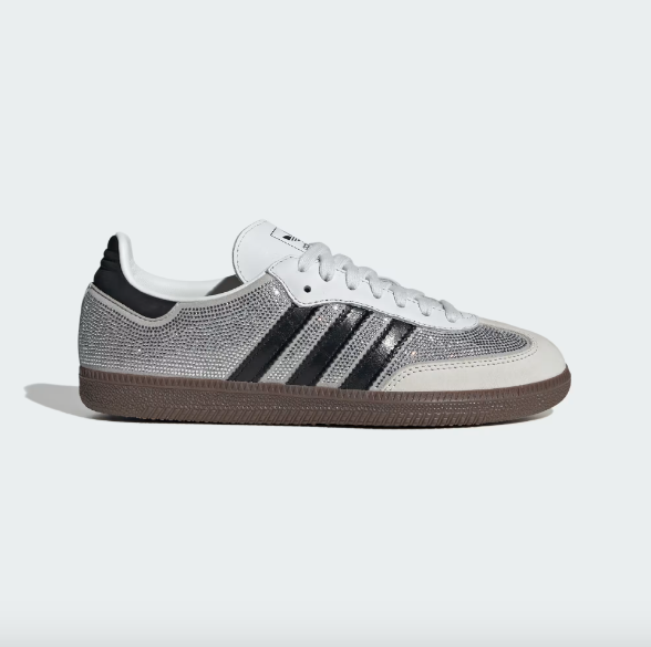 Adidas Women's Samba OG - Crystal White / Core White / Silver Metallic - Stencil