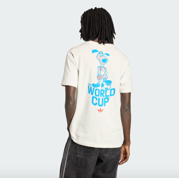 Adidas FIFA World Cup 26 Striker Mascot T-Shirt - Cloud White - Stencil