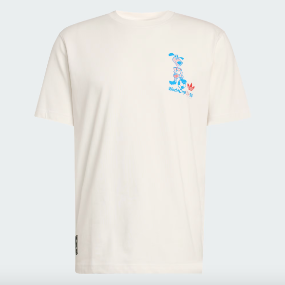 Adidas FIFA World Cup 26 Striker Mascot T-Shirt - Cloud White - Stencil