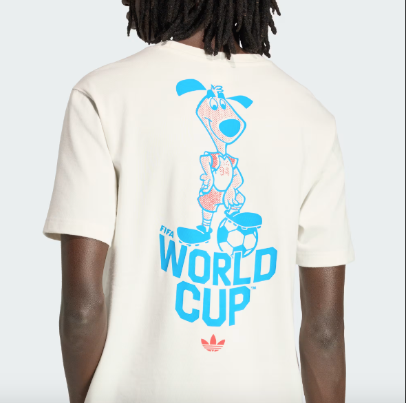 Adidas FIFA World Cup 26 Striker Mascot T-Shirt - Cloud White - Stencil