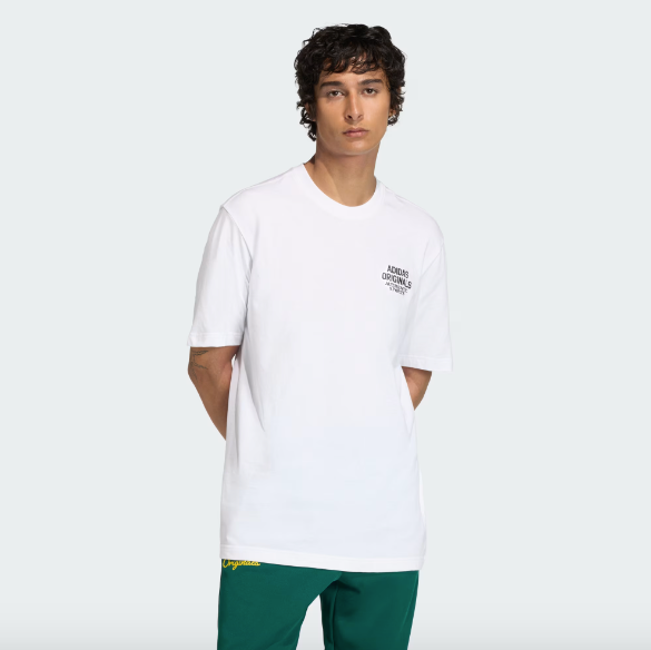 Adidas GFX Tee Varsity - White - Stencil