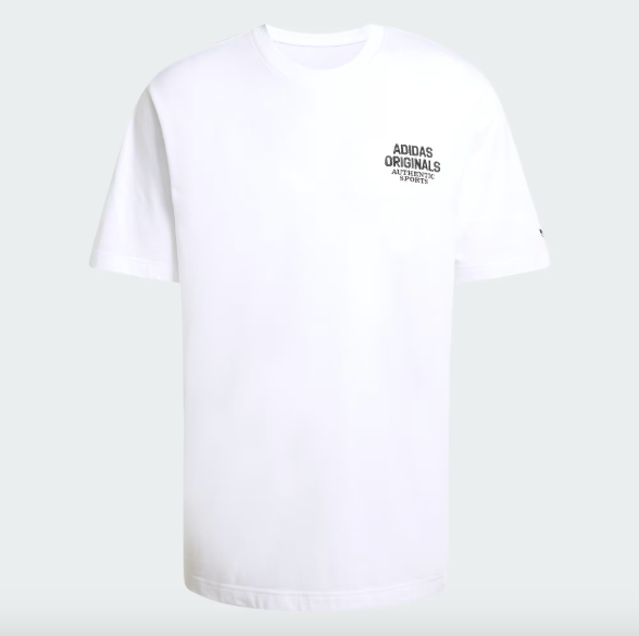 Adidas GFX Tee Varsity - White - Stencil