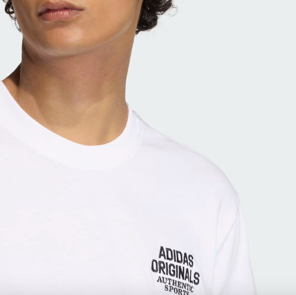 Adidas GFX Tee Varsity - White - Stencil