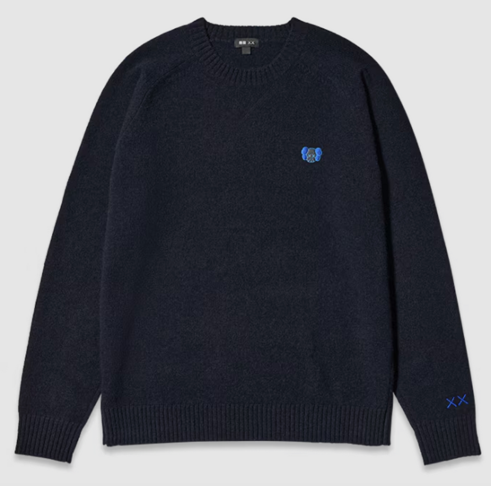 Uniqlo - KAWS Lambswool Sweater - Navy - Stencil