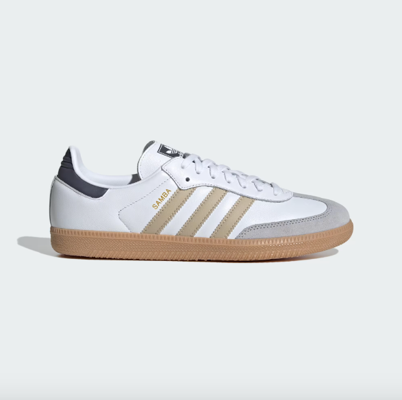 Adidas Samba OG - Cloud White / Stone Khaki / Gum - Stencil
