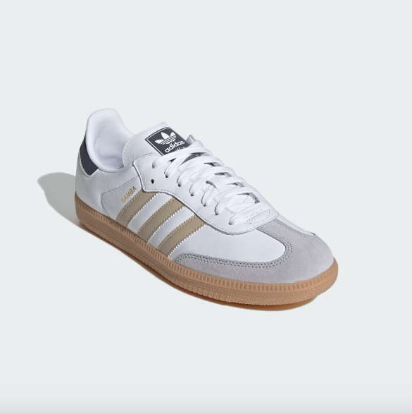 Adidas Samba OG - Cloud White / Stone Khaki / Gum - Stencil