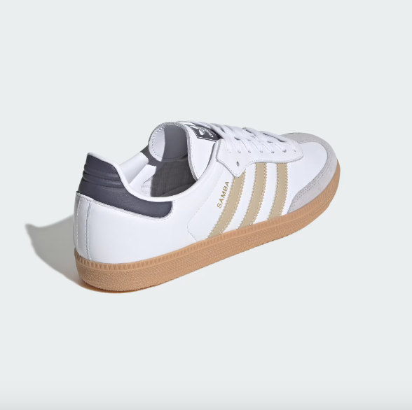 Adidas Samba OG - Cloud White / Stone Khaki / Gum - Stencil